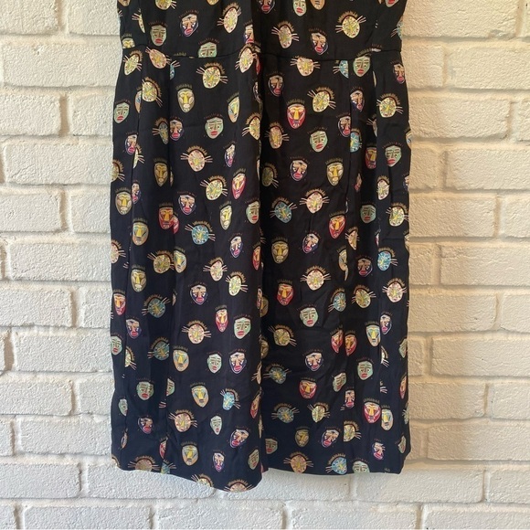 Bimba y Lola Colorful Black Mask Dress Women’s Size XS Extra Small - Picture 5 of 12